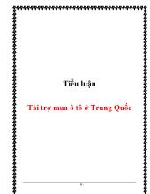 Tiểu luận Tài trợ mua ô tô ở Trung Quốc