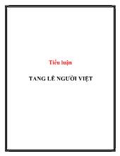 Tiểu luận Tang lễ người Việt