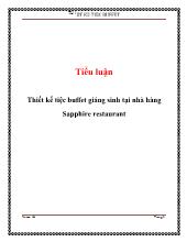 Tiểu luận Thiết kế tiệc buffet giáng sinh tại nhà hàng Sapphire restaurant