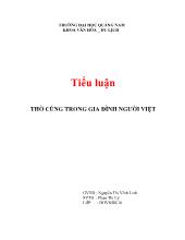 Tiểu luận Thờ cúng trong gia đình người Việt