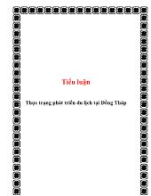 Tiểu luận Thực trạng phát triển du lịch tại Đồng Tháp