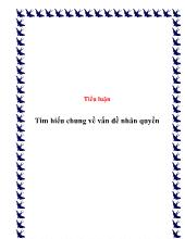 Tiểu luận Tìm hiểu chung về vấn đề nhân quyền
