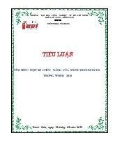 Tiểu luận Tìm hiểu một số chức năng của menu references trong word 2010