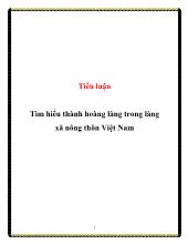 Tiểu luận Tìm hiểu thành hoàng làng trong làng xã nông thôn Việt Nam