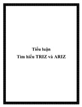 Tiểu luận Tìm hiểu TRIZ và ARIZ