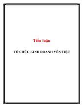 Tiểu luận Tổ chức kinh doanh yến tiệc