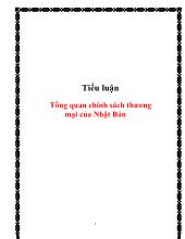 Tiểu luận Tổng quan chính sách thương mại của Nhật Bản