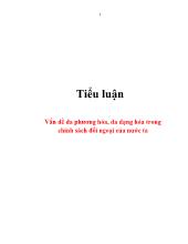 Tiểu luận Vấn đề đa phương hóa, đa dạng hóa trong chính sách đối ngoại của nước ta