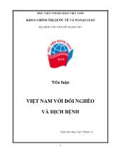 Tiểu luận Việt Nam với đói nghèo và dịch bệnh