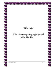Tiểu luận Xúc tác trong công nghiệp chế biến dầu khí