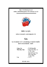 Tiểu luận Xung đột về vấn đề hạt nhân trên bán đảo Triều Tiền