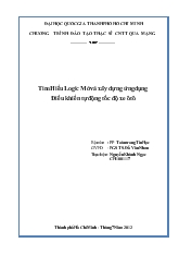 Tìm Hiểu Logic Mờ và xây dựng ứng dụng Điều khiển tự động tốc độ xe ôtô