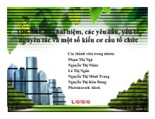 Tìm hiểu về khái niệm, các yêu cầu, yếu tố, nguyên tắc và một số kiểu cơ cấu tổ chức