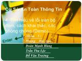 Tìm hiểu về lỗi tràn bộ đệm, cách khai thác, các phòng chống (Demo)..