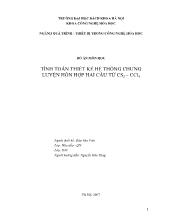 Tính toán thiết kế hệ thống chưng luyện hỗn hợp hai cấu tử CS2 – CCl4