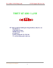 Tính toán thiết kế hệ thống trữ đông cho nhà máy thủy hải sản