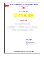 Tính toán thiết kế hệ thống xử lý nước thải dệt nhuộm công suất 500m3/ ngày đêm