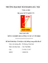 Trình bày về tín hiệu và hệ thống trong miền tần số