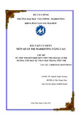 Từ tiếp thị hỗn hợp đến tiếp thị mối quan hệ: hướng tới một sự thay đổi trong tiếp thị
