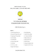 Tư tưởng Hồ Chí Minh về đại đoàn kết toàn dân tộc
