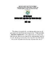 Ứng dụng các nguyên tắc, các phương pháp sáng tạo để giái quyết các vấn đề bài toán trong tin học”. Trên cơ sở đó, tìm hiểu và phân tích “Lịch sử phát triển của Chuột máy tính dưới góc nhìn của các nguyên tắc, phương pháp sáng tạo và việc vận dụng 6 mũ tư