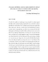 Ứng dụng mô hình CAPM xác định chi phí vốn chủ sở hữu cho các công ty cổ phần trên thị trường chứng khoán Việt Nam