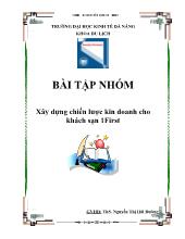Xây dựng chiến lược kin doanh cho khách sạn 1First