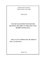 Xây dựng giải pháp toàn bộ cho hệ thống thư điện tử trên nền tảng hệ điều hành linux