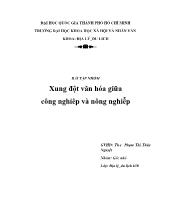 Xung đột văn hóa giữa công nghiêp và nông nghiệp