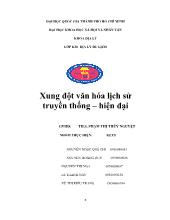 Xung đột văn hóa lịch sử truyền thống – hiện đại
