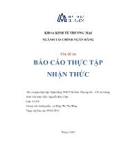 Báo cáo nhận thức tại Ngân hàng Thương mại cổ phần Sài Gòn Thương tín - Chi nhánh An Giang