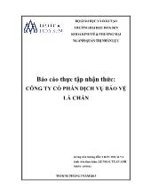 Báo cáo Thực tập nhận thức: công ty cổ phần dịch vụ bảo vệ lá chắn