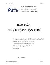 Báo cáo thực tập nhận thức tại Công ty cổ phần đầu tư hưng Hưng Thịnh