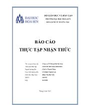 Báo cáo Thực tập nhận thức tại công ty cổ phần hàng hải Sài Gòn