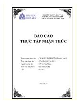 Báo cáo Thực tập nhận thức tại công ty TNHH kiểm toán M&H