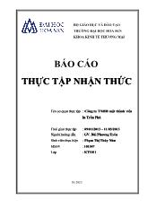 Báo cáo Thực tập nhận thức tại công ty TNHH một thành viên in Trần Phú