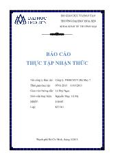 Báo cáo Thực tập nhận thức tại Công ty TNHH một thành viên Dệt May 7