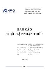 Báo cáo Thực tập nhận thức tại Công ty TNHH một thành viên Quản lý và Xây dựng đường bộ 483