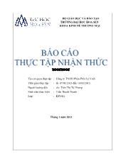Báo cáo thực tập nhận thức tại Công ty TNHH Phân Phối Lê Vinh