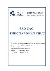 Báo cáo Thực tập nhận thức tại Công ty TNHH Quản lý-Tư vấn-Kiểm toán M.A.A.C