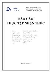 Báo cáo Thực tập nhận thức tại Công ty TNHH sản xuất thương mại dịch vụ Bao bì Kiến Á