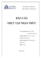 Báo cáo Thực tập nhận thức tại Công ty TNHH Sản xuất- Thương mại- Dịch vụ Tiến Chung