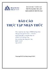 Báo cáo Thực tập nhận thức tại Công ty TNHH Tân Ngọc Bích