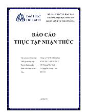 Báo cáo Thực tập nhận thức tại Công ty TNHH Thắng Lợi