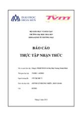 Báo cáo Thực tập nhận thức tại Công ty TNHH thương mại dịch vụ & may mặc Trương Thanh Minh