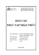 Báo cáo Thực tập nhận thức tại Công ty TNHH thương mại & dịch vụ siêu thị BigC An Lạc