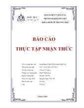 Báo cáo Thực tập nhận thức tại Ngân hàng Nông nghiệp & Phát triển nông thôn huyện Chợ Gạo