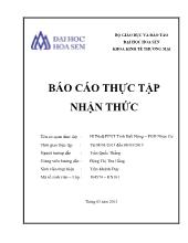 Báo cáo Thực tập nhận thức tại Ngân hàng nông nghiệp & Phát triển nông thôn Tỉnh Đăk Nông – Phòng giao dịch Nhân Cơ