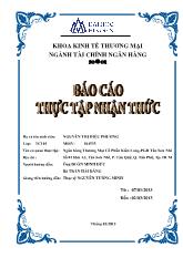 Báo cáo thực tập nhận thức tại Ngân hàng Thương Mại Cổ Phần Kiên Long-Phòng giao dịch Tân Sơn Nhì