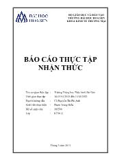 Báo cáo Thực tập nhận thức tại Trường Trung học Thực hành Sài Gòn